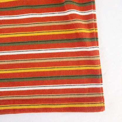Chaus vintage striped orange and red top with 3/4 length sleeves and button front image 5