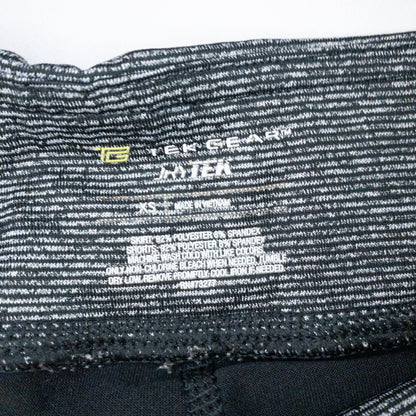 Tekgear black gray striped skorts womens XSmall with elastic waistband and inner shorts, detailed close-ups of fabric and logo image 6