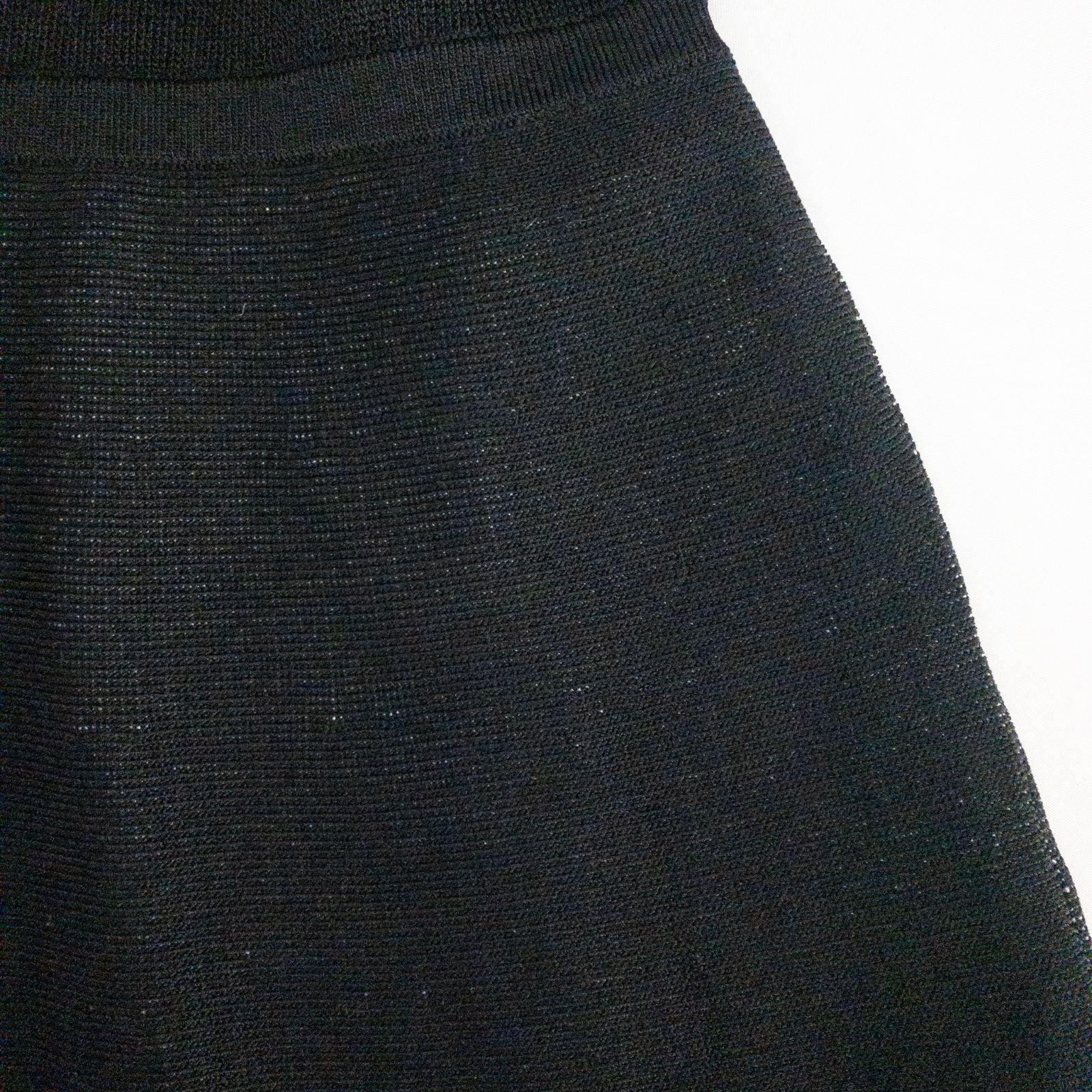 Jessica Simpson black knit fit and flare dress with short sleeves and flared skirt image 7