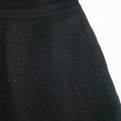 Jessica Simpson black knit fit and flare dress with short sleeves and flared skirt image 7