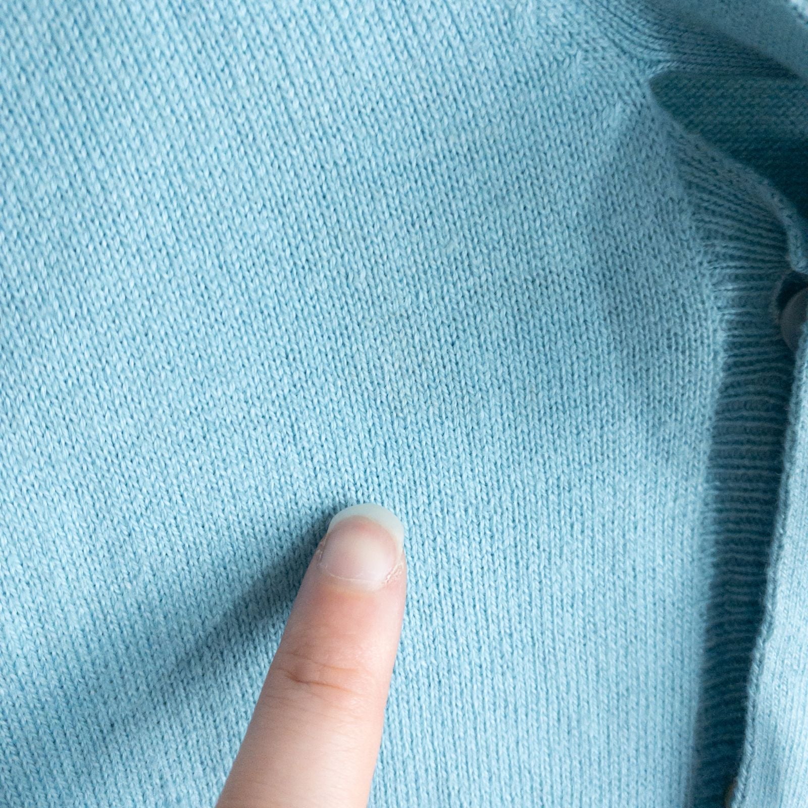 Lands End marine blue cotton cashmere tie cardigan with buttons and bow neck detail for women, size large, new with tags image 5