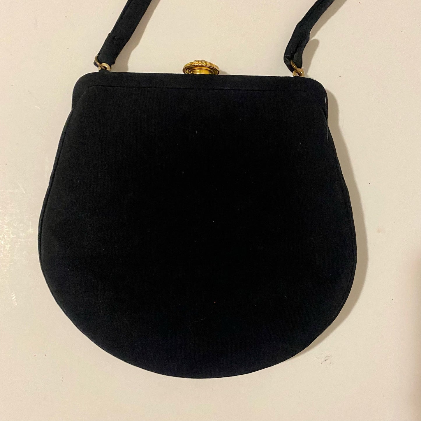 Bonwit Teller Magid Vintage Black Satin Evening Purse & Coin Bag