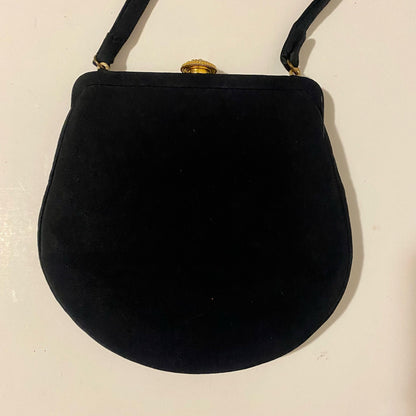 Bonwit Teller Magid Vintage Black Satin Evening Purse & Coin Bag