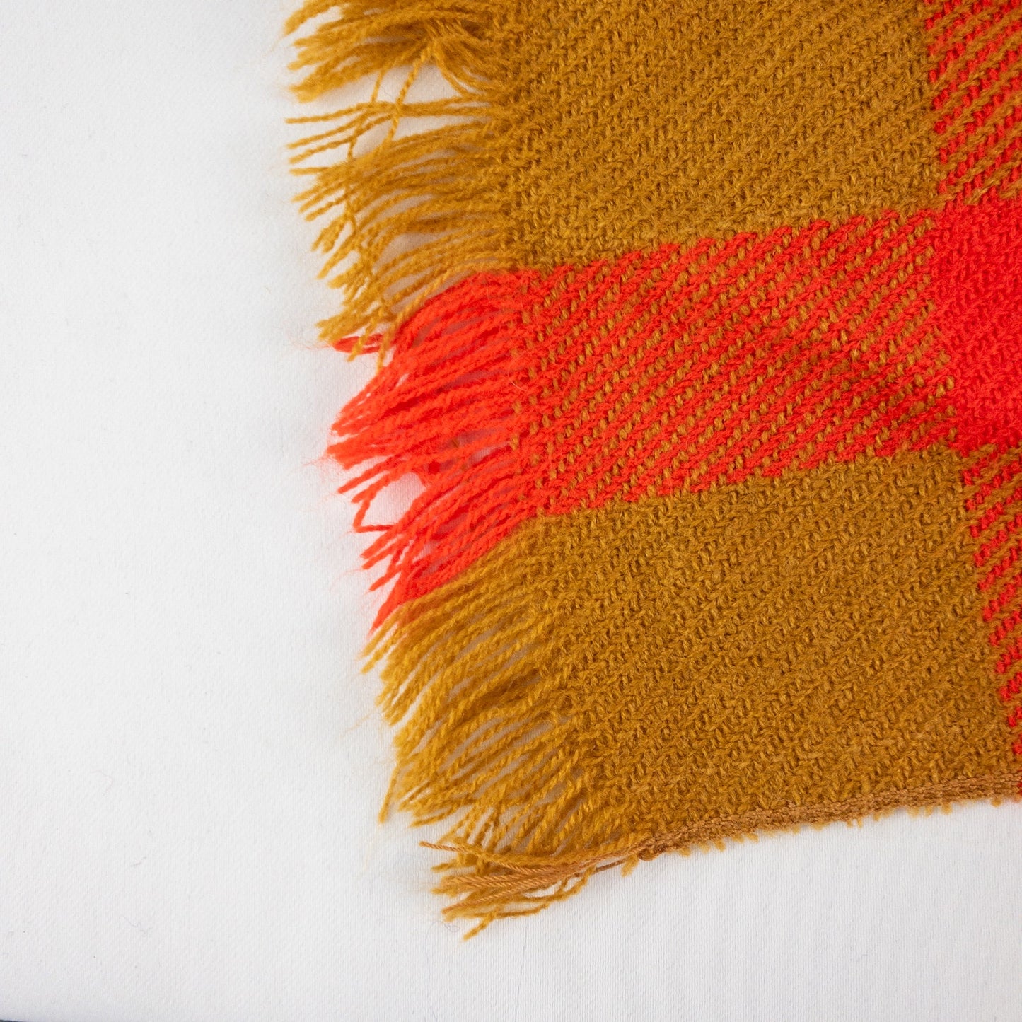 Handmade Brown Yellow Red Woven Tassel Scarf Unisex Mens Womens One Size