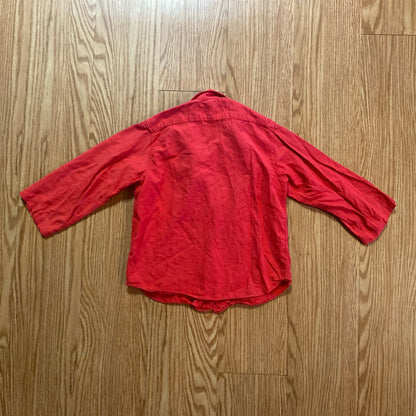Aansworth Vintage Red Cotton Button-up Shirt Womens XSmall Small