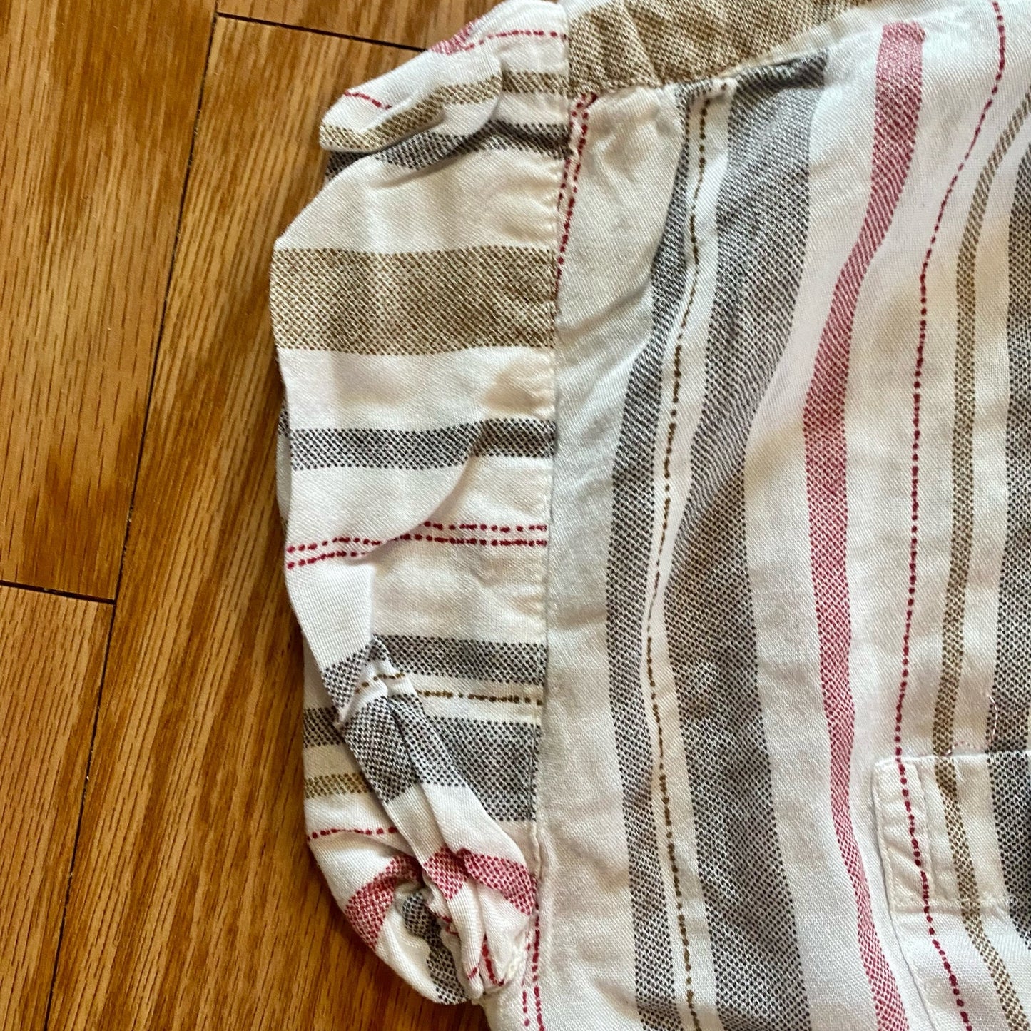 Japana Striped White Button-up Shirt Dress Womens Small