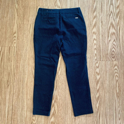 Anne Klein Slim Black White Polka Dot Chino Ankle Pants Womens 4