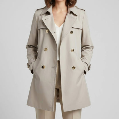 Calvin Klein Long Tan Trench Coat Womens XLarge