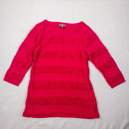 Joseph A Pink Ruffle Maximalist Blouse Top Womens Small