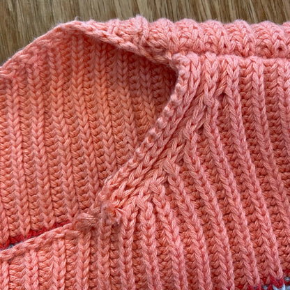 Lumiere Orange Striped Slouchy Knit Sweater Womens Large