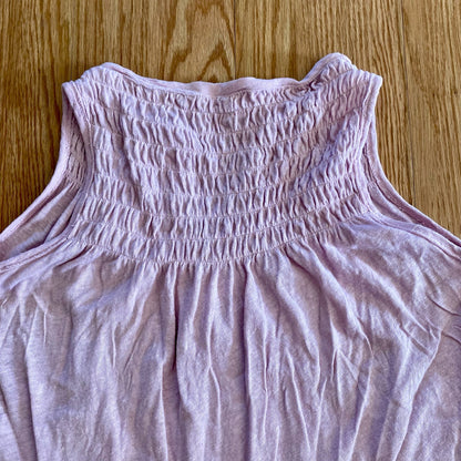 Free People New To Town Smocked Tank Top Blouse Pink Womens Small