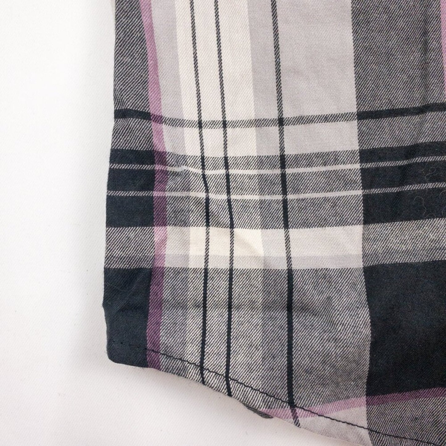 The North Face Berkeley Gray Plaid Organic Cotton Flannel Shirt Womens Medium