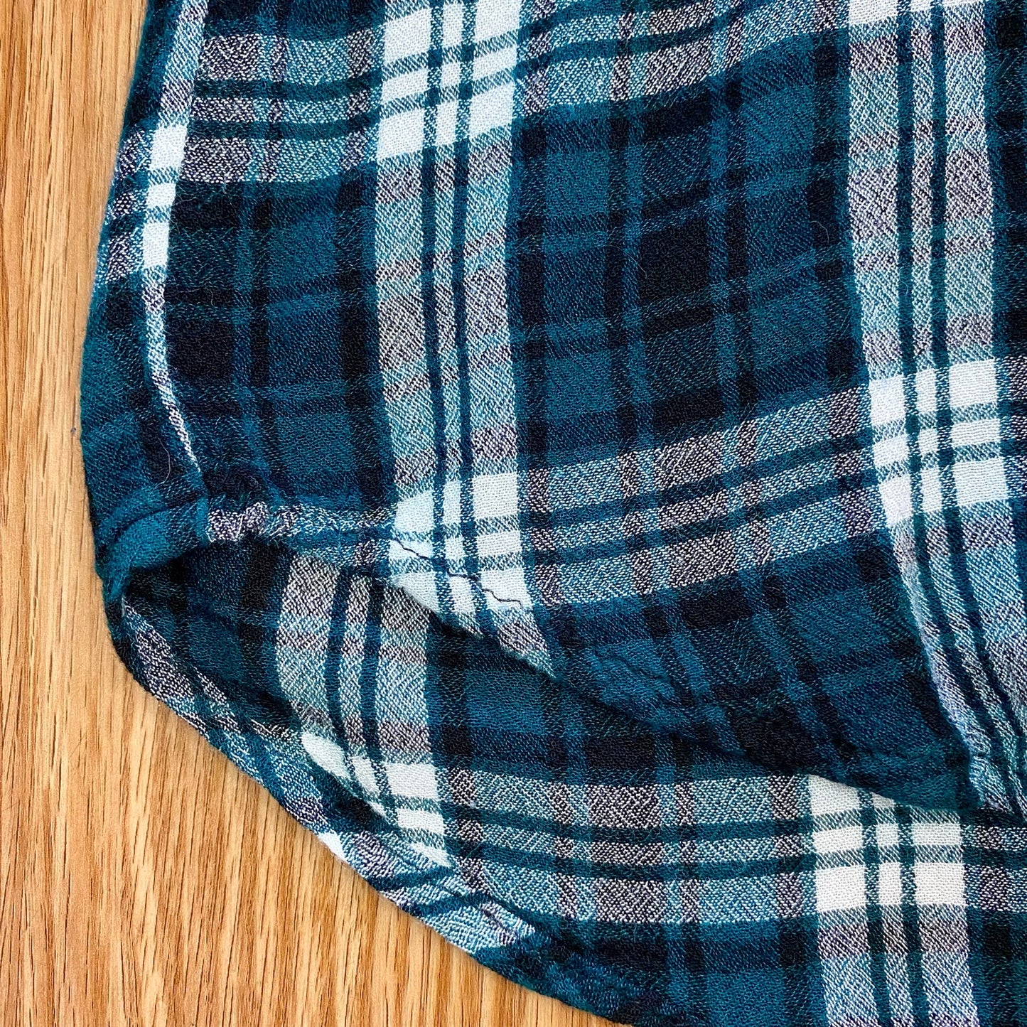 Forever 21 Teal Green Plaid Button-up Shirt Womens Large