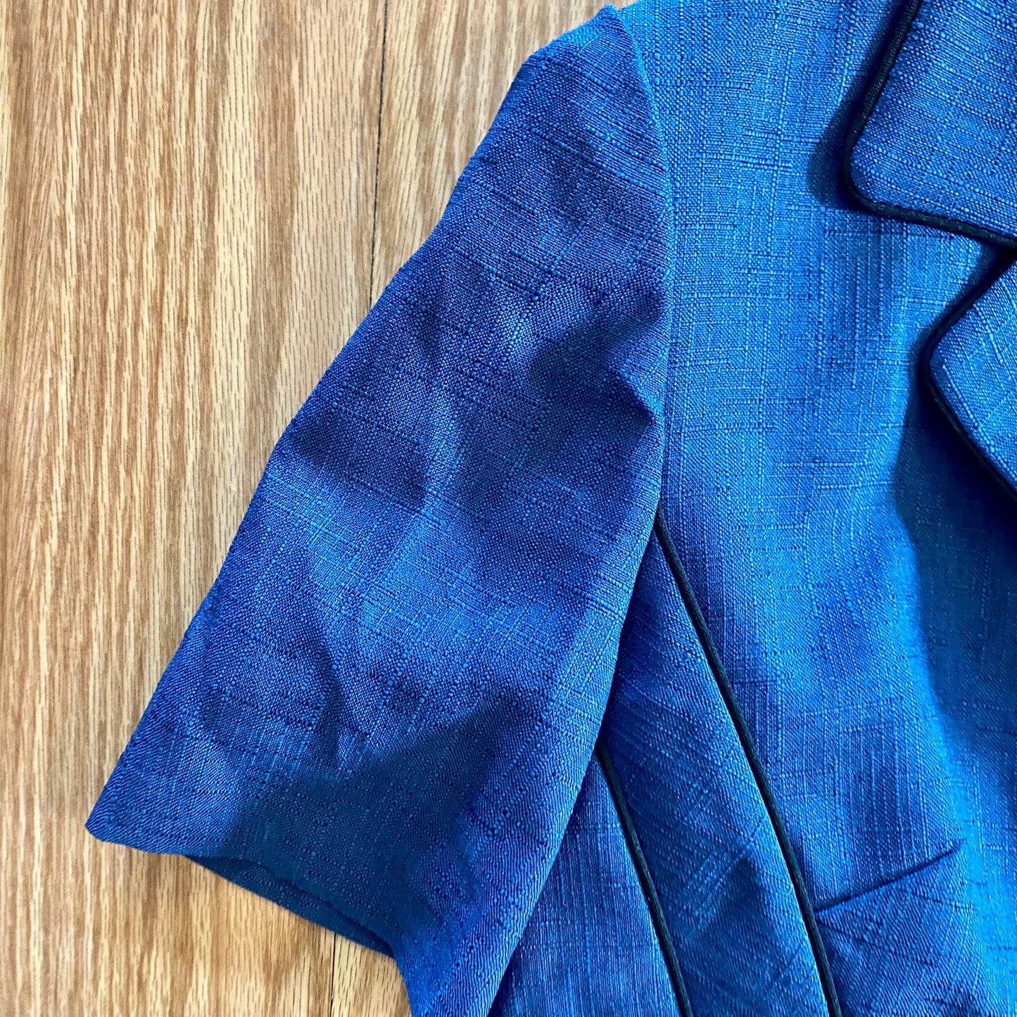 Perceptions Vintage Blue Short Blazer Jacket Womens 14 Large