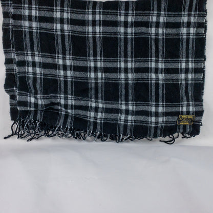 Apexx Black & Gray Plaid Blanket Scarf Unisex Mens Womens One Size