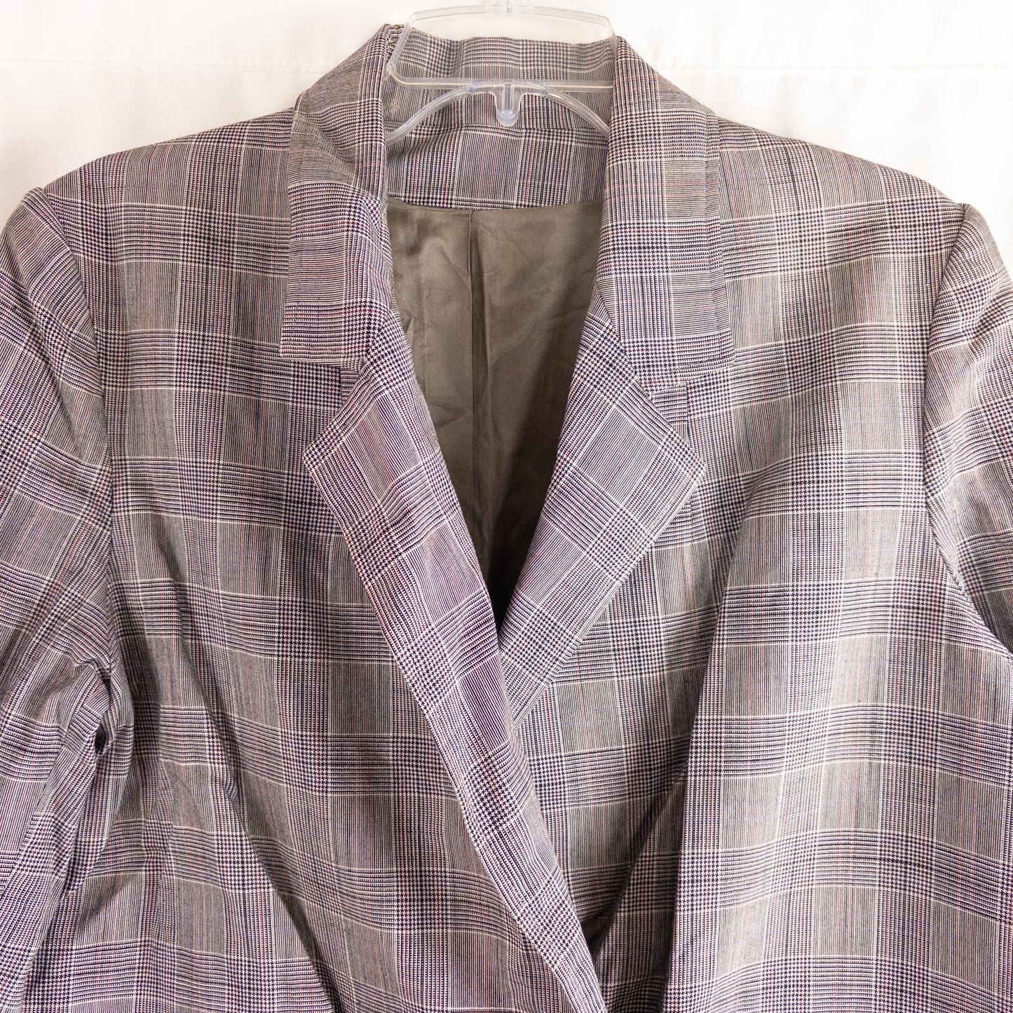 WLBW Vintage Gray Stripe Oversized USA Made Blazer Womens 12 Large