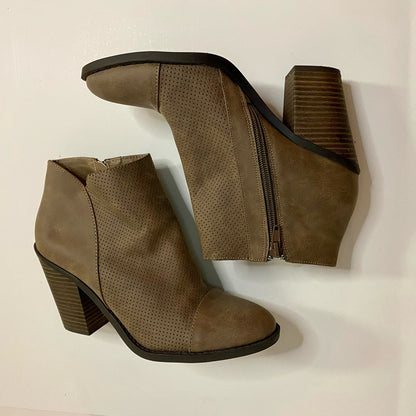 Esprit Kali Tan Brown High Heel Ankle Booties Shoes Womens 7.5