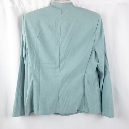 Miss Dorby Pastel Blue Faux Suede Jacket & Tank Set Womens 8 Medium