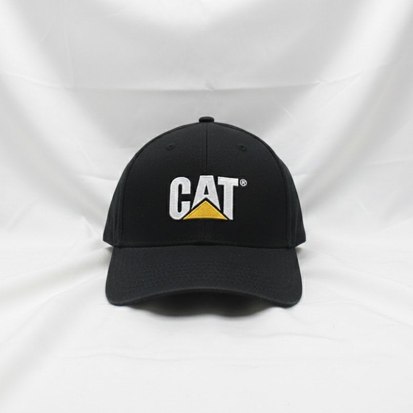 Caterpillar CAT Black Logo Baseball Trucker Hat Unisex Mens One Size