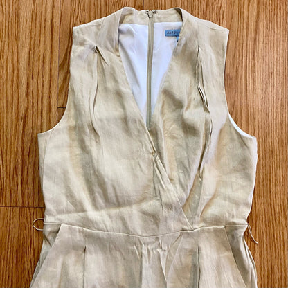 Antonio Melani Tan Sleeveless Wide Leg Jumpsuit Womens 12