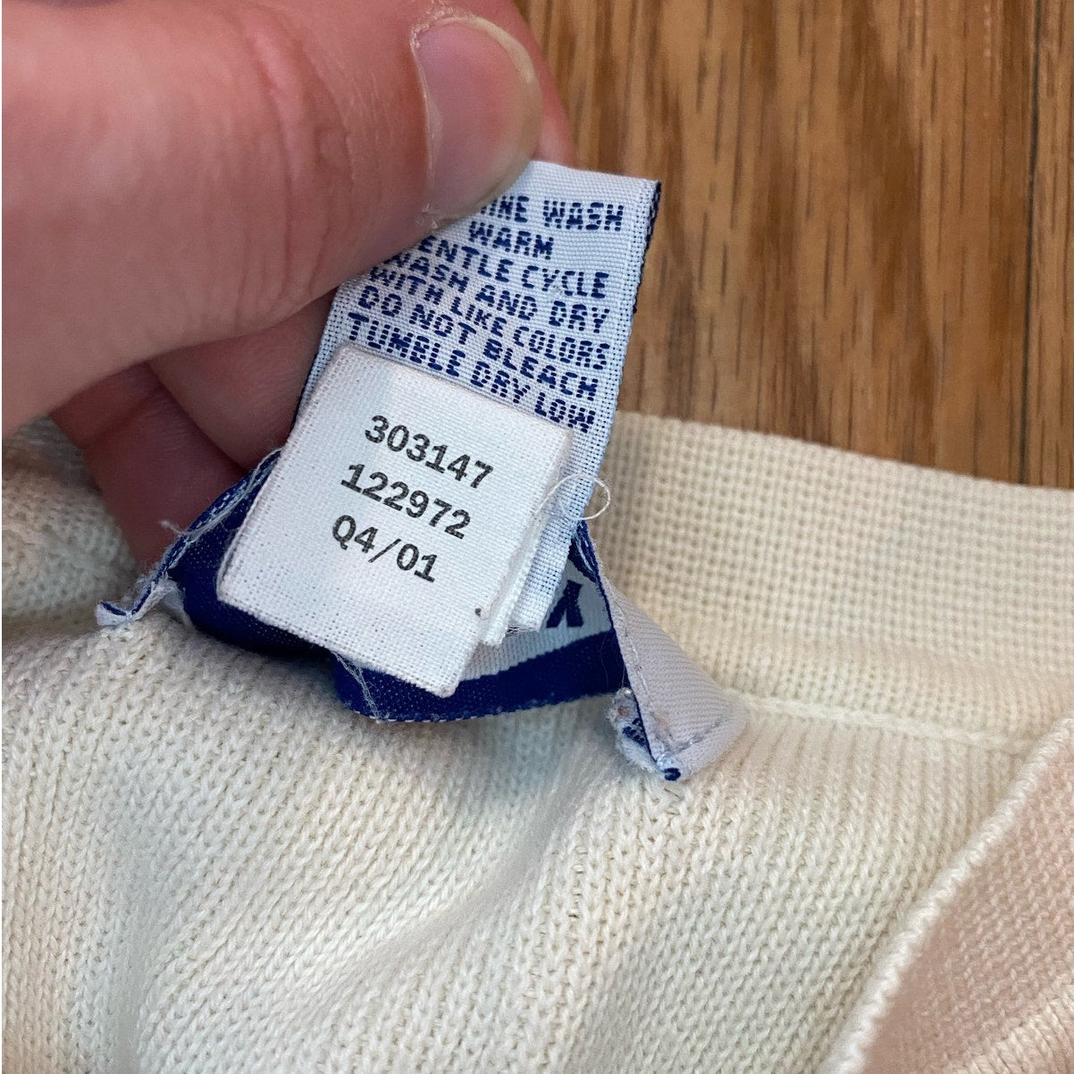 Old Navy Vintage Y2k Beige Striped Sweatshirt Womens XLarge