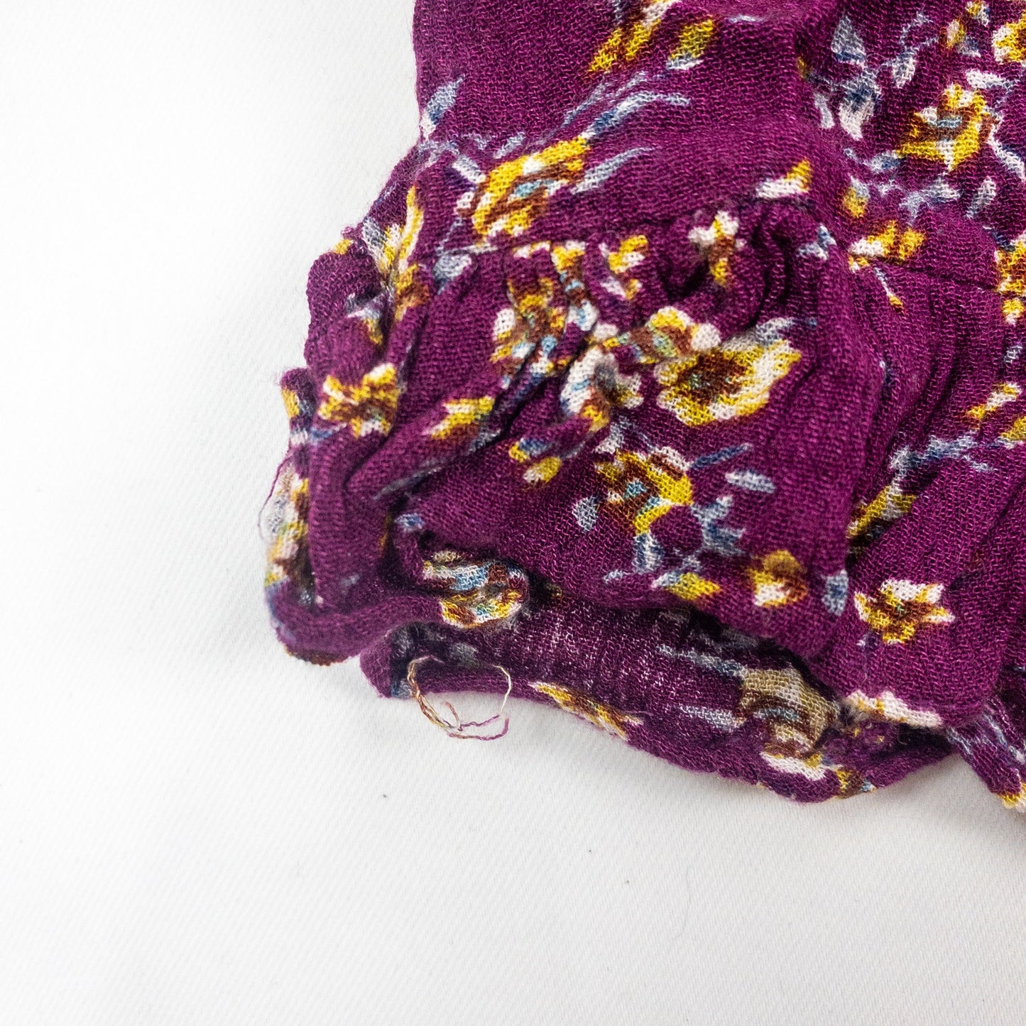 Suzanne Betro Purple Floral Boho Peasant Blouse Womens Large