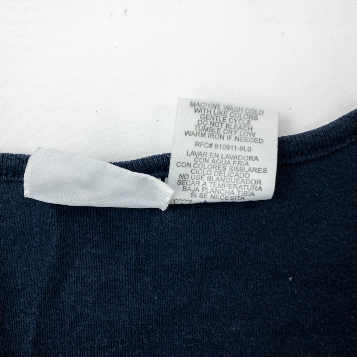 Bobbie Brooks Vintage Navy Blue Button Tee Shirt Womens XLarge