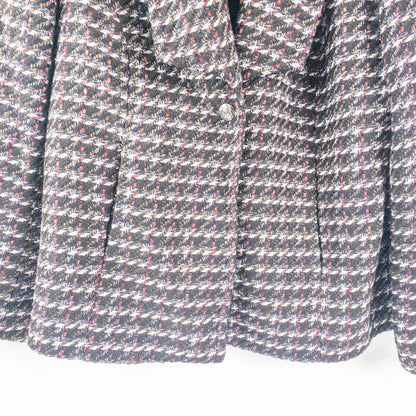 Coldwater Creek Black Metallic Silver Tweed Jacket Coat Womens 16 XLarge