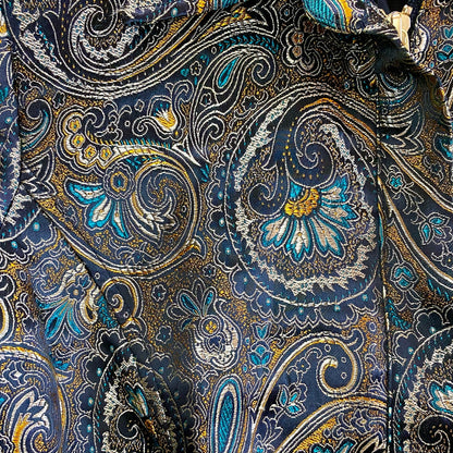 Brownstone Studio Vintage Gold Teal Paisley Jacket Womens Small