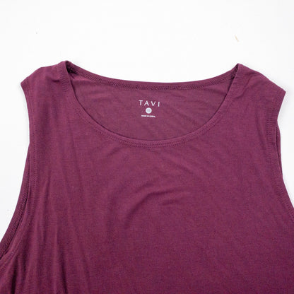 Tavi Noir Purple Maroon Athletic High Low Tank Top Womens XSmall
