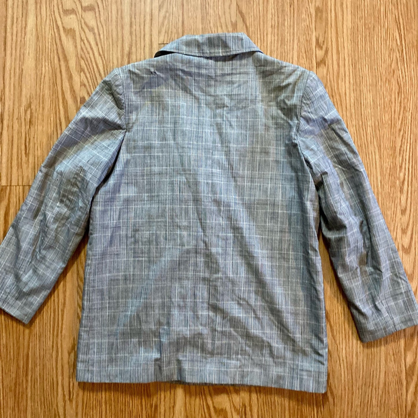 WLBW Vintage Gray Stripe Oversized USA Made Blazer Womens 12 Large