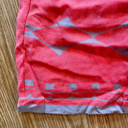 Esley Sleeveless Pink Abstract A-Line Mini Dress Womens Medium