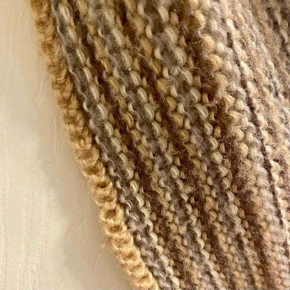 Aris Tan Striped Knit Tassel Scarf Unisex Womens One Size