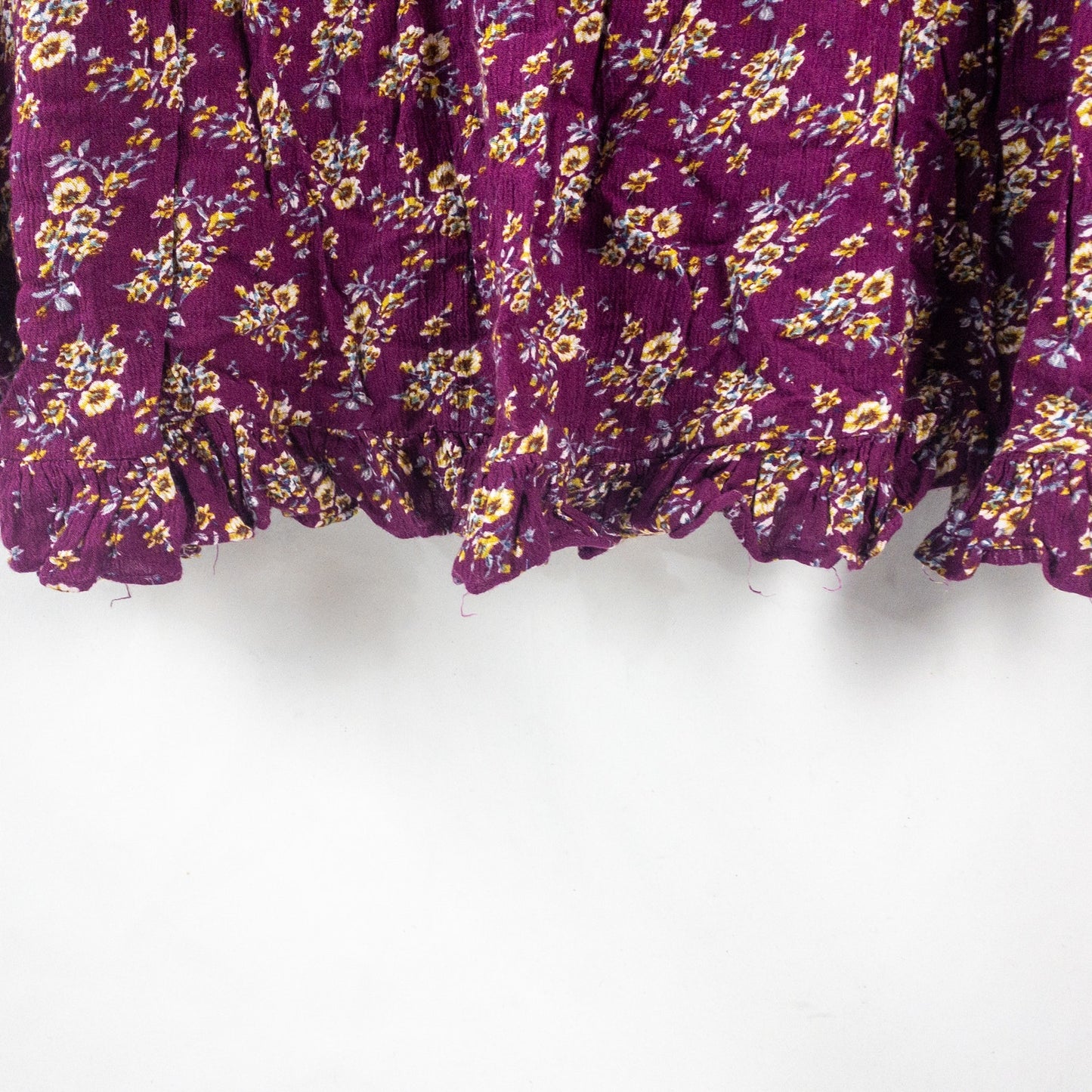 Suzanne Betro Purple Floral Boho Peasant Blouse Womens Large