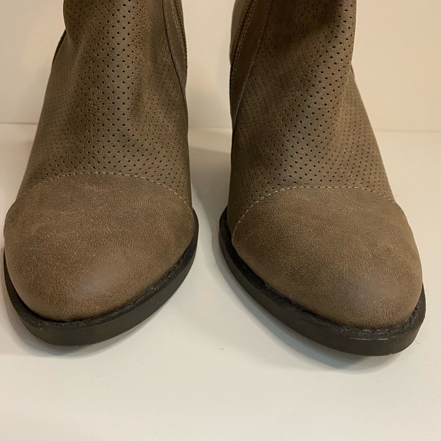 Esprit Kali Tan Brown High Heel Ankle Booties Shoes Womens 7.5