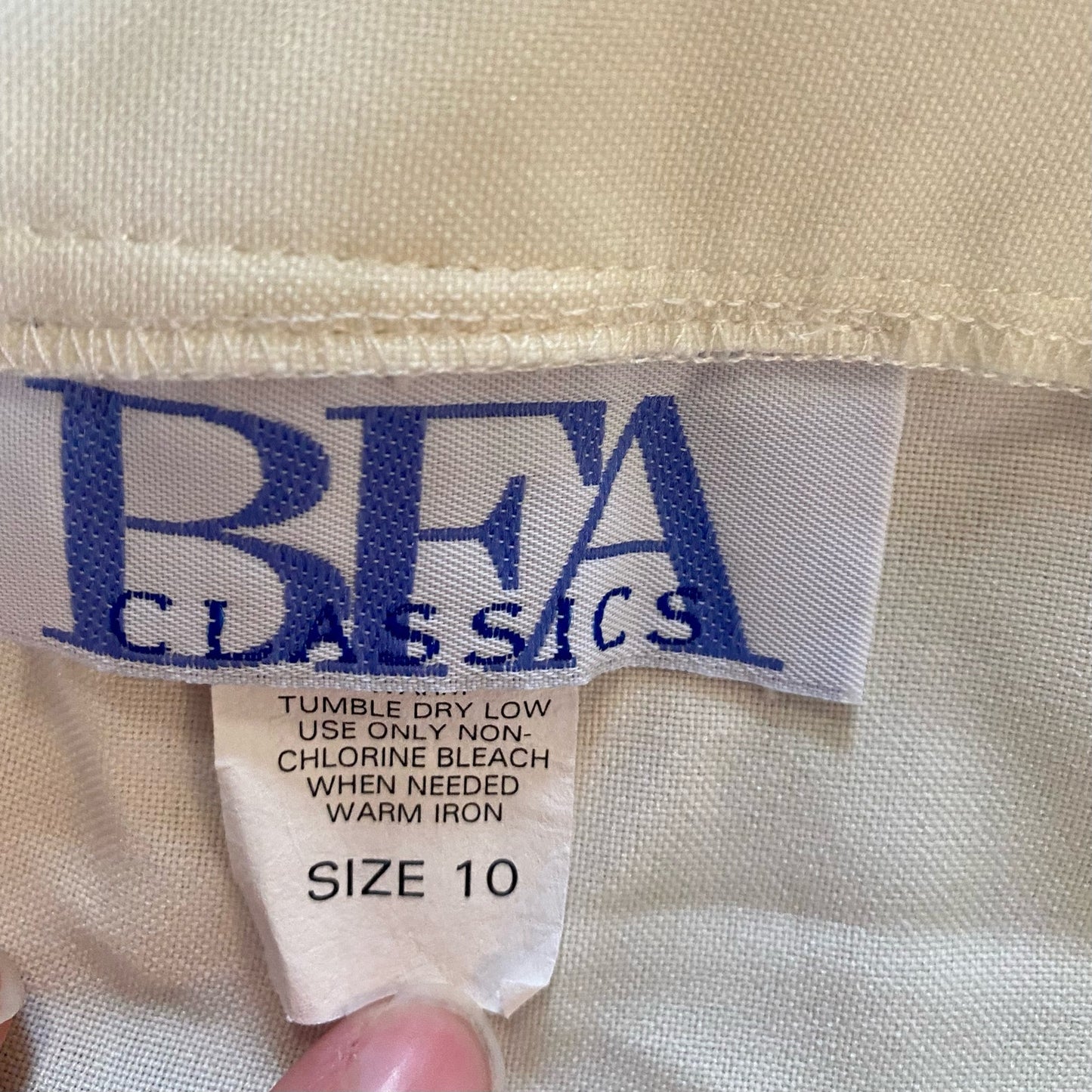 BFA Classics Ivory Cream Straight Leg Dress Pants Womens 10