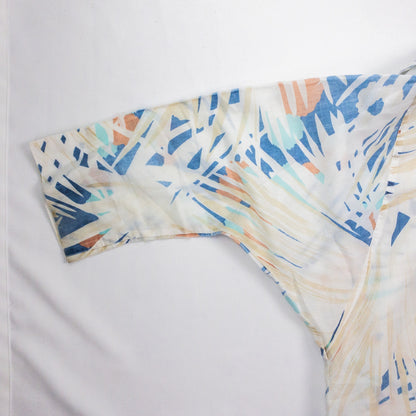 Partners Vintage Hawaiian Blue White Shirt Mens Medium Unisex Womens Large