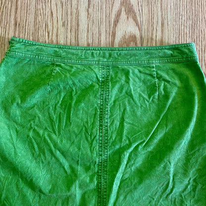 Boden Preppy Green Corduroy Mini Skirt Womens 8 Regular