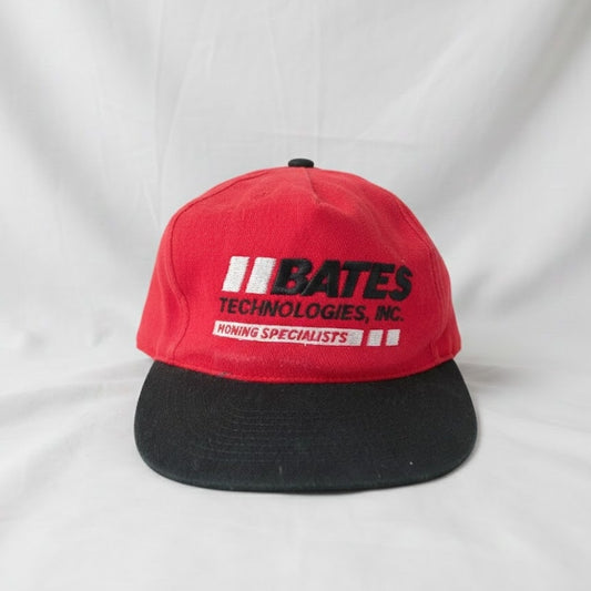 Otto Cap Vintage Bates Technologies Red Corduroy Trucker Hat Unisex Men One Size