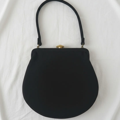 Bonwit Teller Magid Vintage Black Satin Evening Purse & Coin Bag