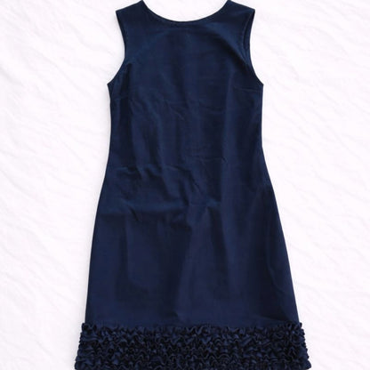 Taylor Black Ruffle A-Line Midi Dress Womens 12