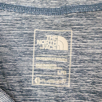 North Face Blue Striped Flash Dry Quarter Zip Athletic Jacket Womens Large