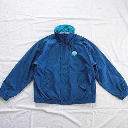 Castaways Vintage Blue Nautical Stripe Windbreaker Jacket Unisex Mens XLarge