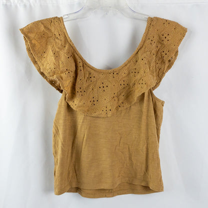 American Eagle Brown Floral Tank Top Blouse Womens Small