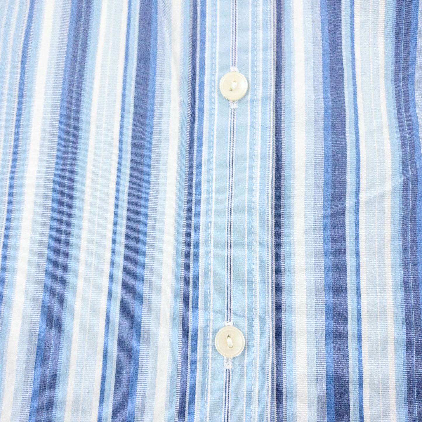 GH Bass & Co Blue White Striped Button Blouse Shirt Womens Medium
