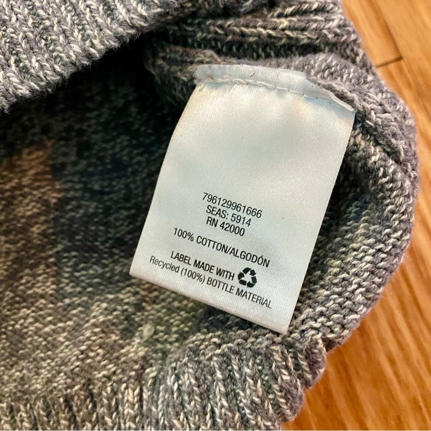 Northwest Territory Gray Cable Knit Fuzzy Pullover Sweater Mens Medium