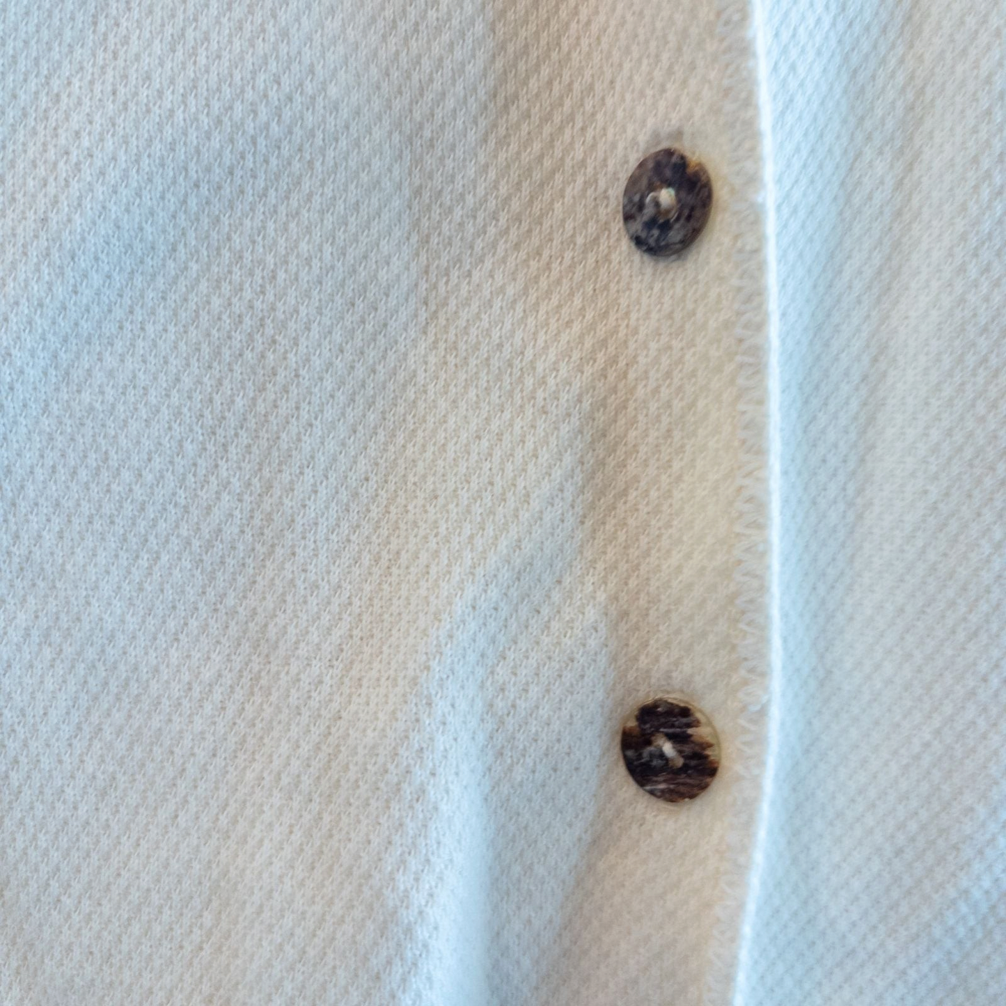 White Worlds Apart vintage cotton vest with button front on hanger image 3