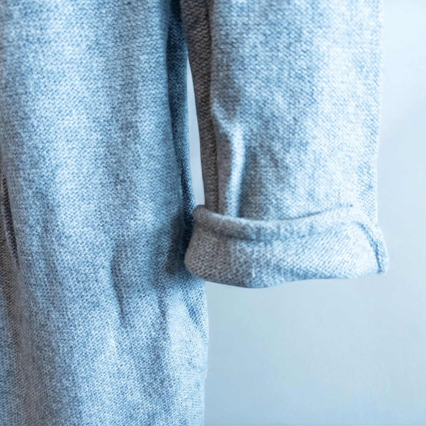 Boden gray cashmere sweater dress womens size 10 front and back views with close-ups of cowl neck and cuff details image 7