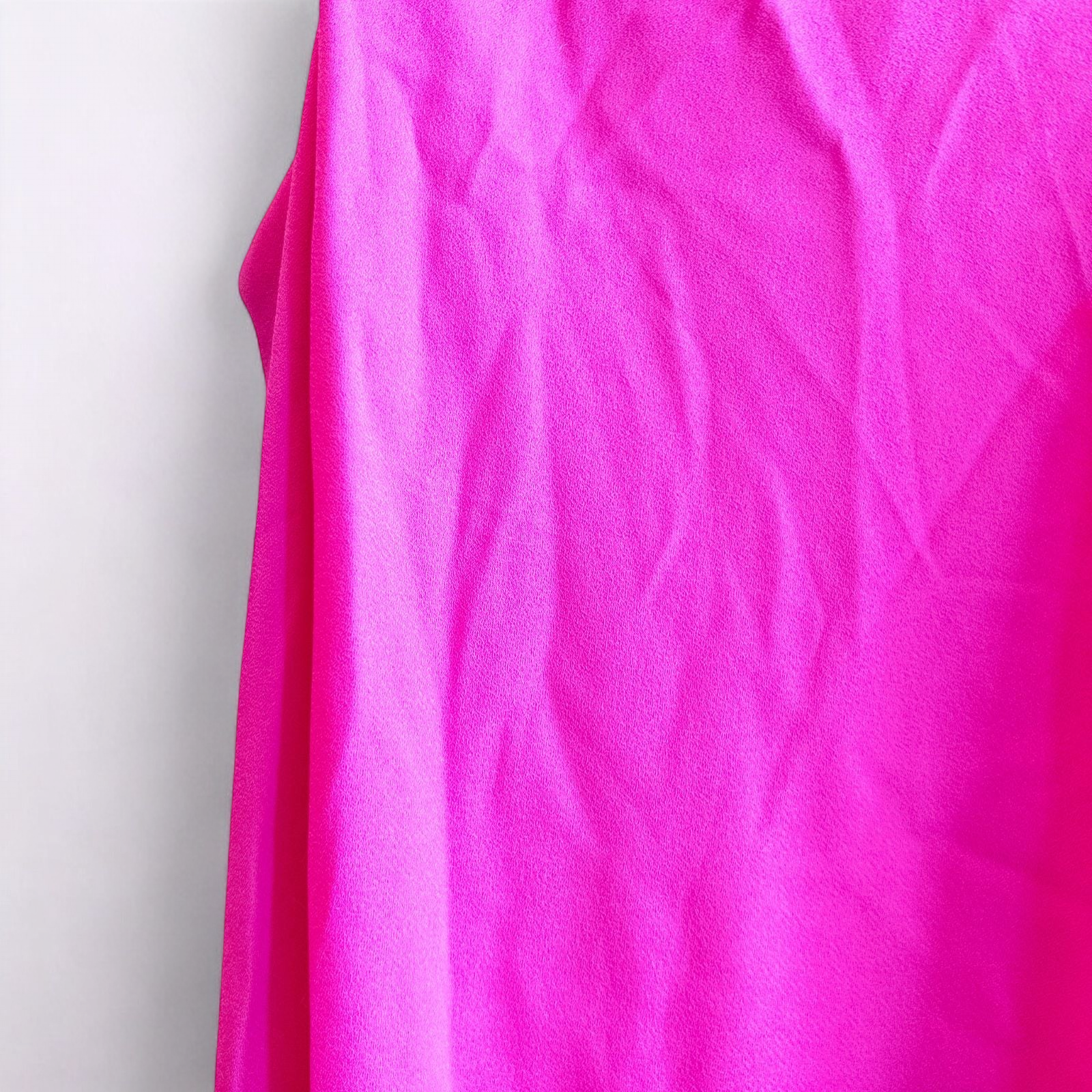 Joseph Ribkoff pink sleeveless dress with asymmetrical layered detail and back zipper on hanger image 3