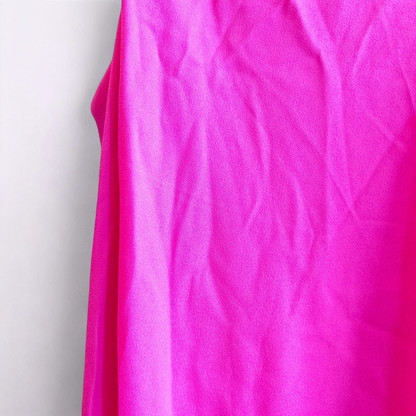 Joseph Ribkoff pink sleeveless dress with asymmetrical layered detail and back zipper on hanger image 3